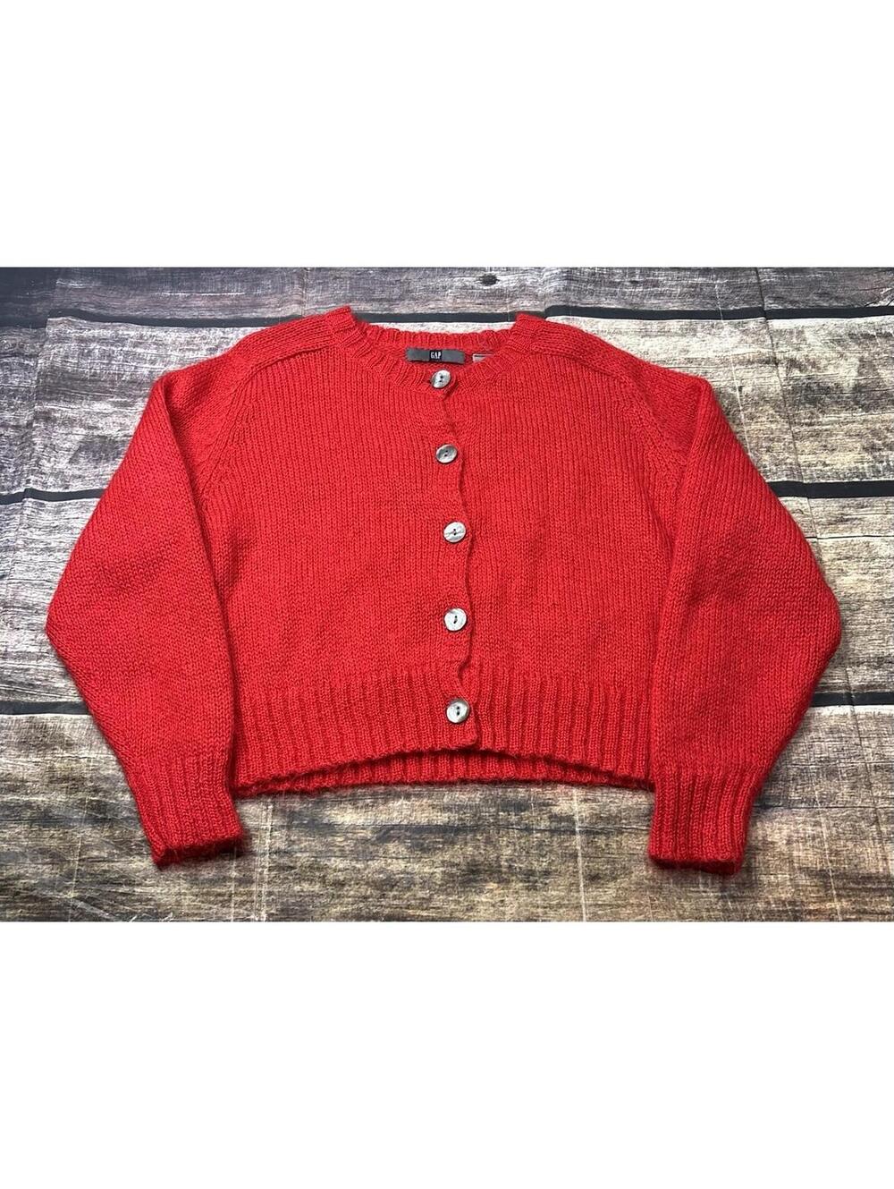 VTG Gap Cardigan Sweater Womens Medium Mohair Wool Blend